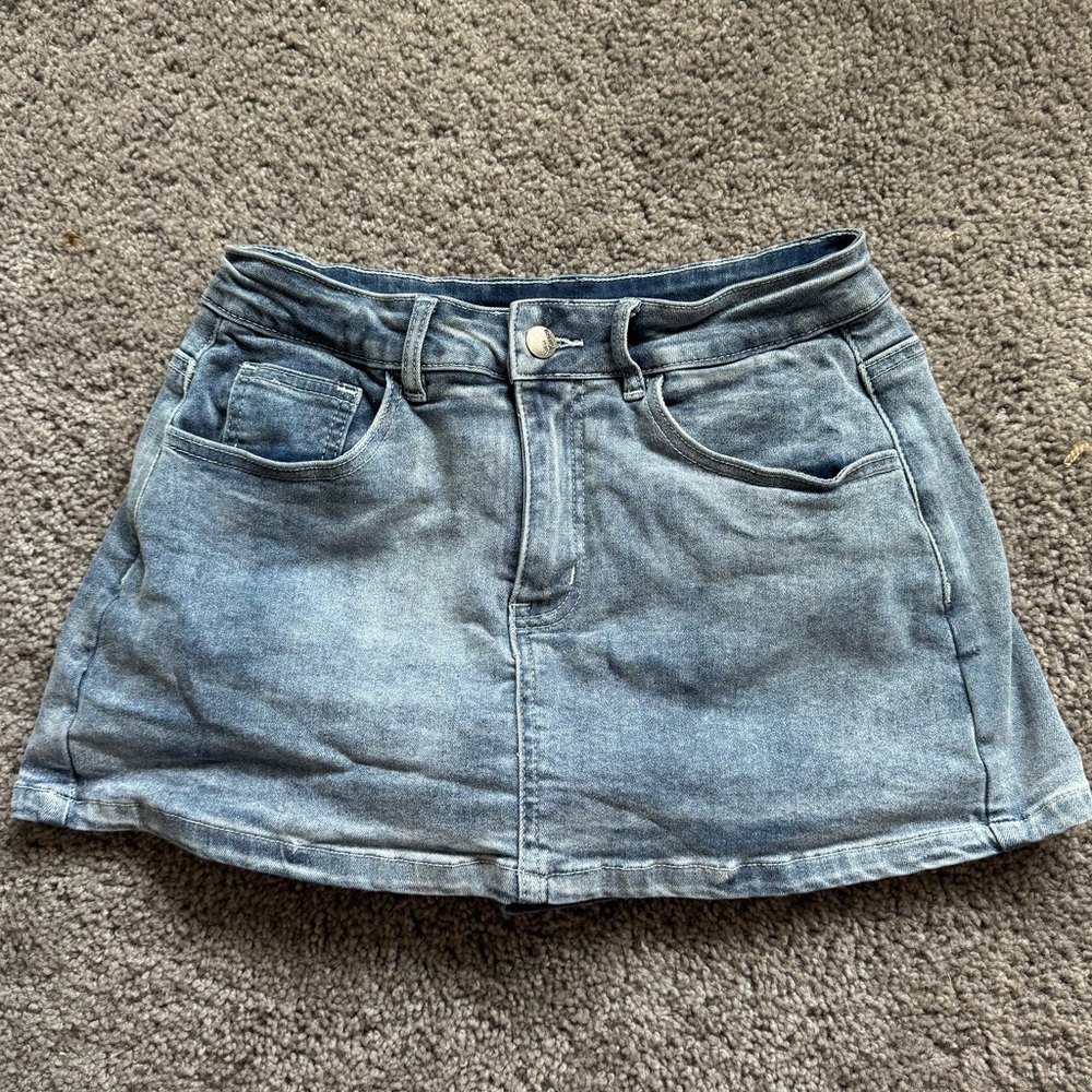 Denim Mini Skort